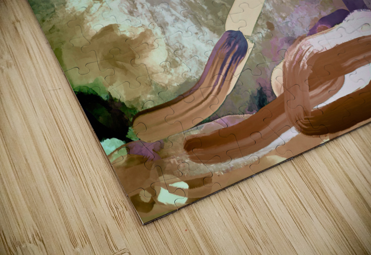 Abstract line art the 19th version 2 horizontal Designer Art Decor Puzzle